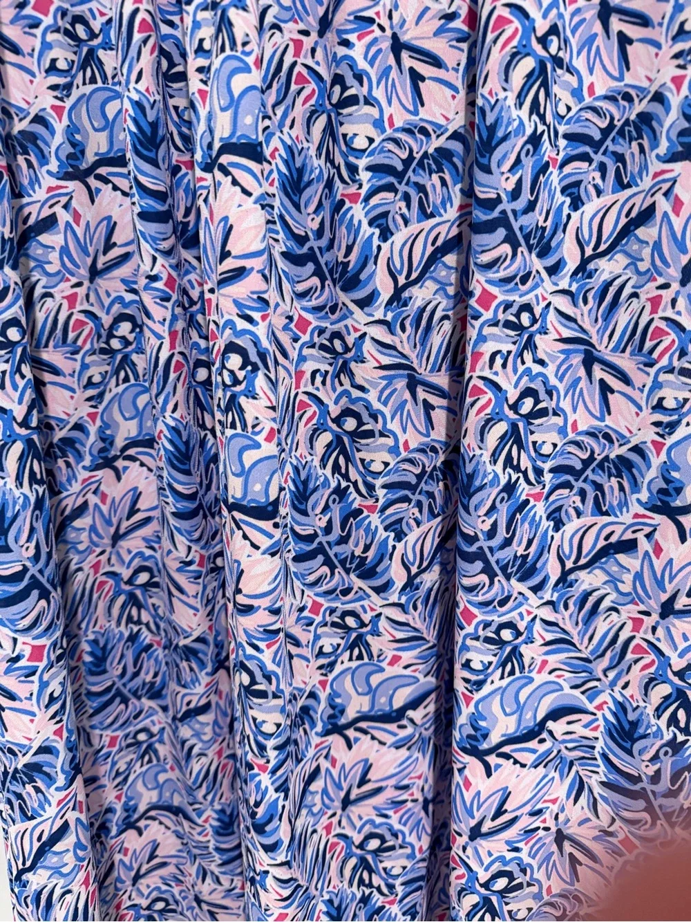 SIMPLY SOUTHERN Blue and Pink Floral Smocked Dress-Size M - Picture 2 of 6